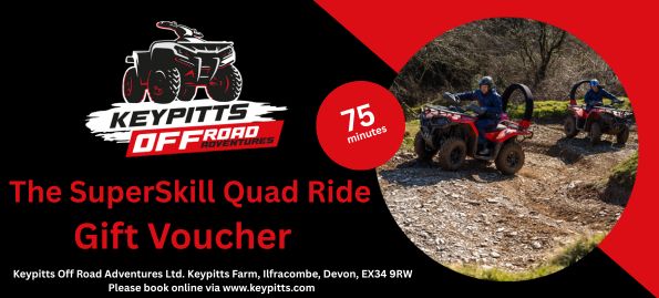 Quading Gift Quad Biking - Super Skill Ride Gift Voucher - Keypitts Offroad Adventures